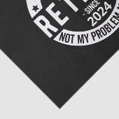 officieel met pensioen 2024 tissuepapier (Detail)