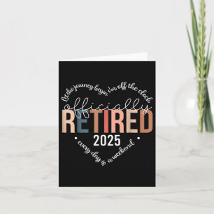 Officieel met pensioen 2025 Hart T-shirt voor vrou Kaart