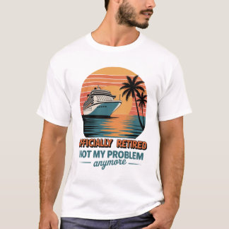 Officieel met Pensioen Cruise Zonsondergang T-shirt