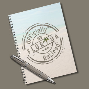 Officieel met pensioen in Florida Tropisch Strand Notitieboek