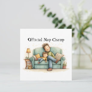 Officieel Nap Champ Vaderdag Platte Groetkaart Kaart