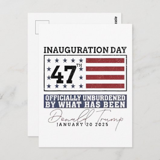 Officieel Onbezwaard Door Wat Trump Is 47 Briefkaart (Voorkant / Achterkant)