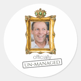 officiëel ongecontroleerd ronde sticker