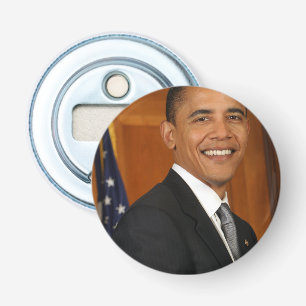 Officieel portret van Barack Obama Button Flesopener