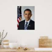 Officieel portret van Barack Obama Poster (Keuken)