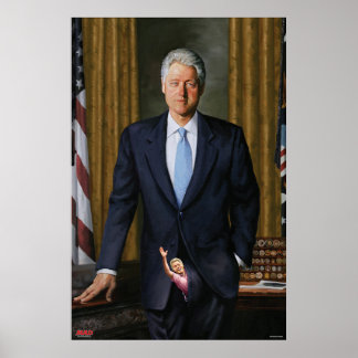 Officieel portret van Bill Clinton van het tijdsch Poster