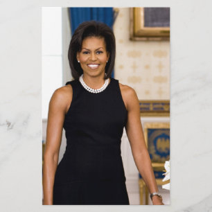 Officieel portret van First Lady Michelle Obama Briefpapier