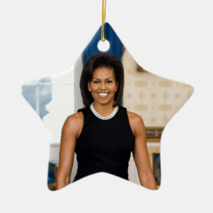 Officieel portret van First Lady Michelle Obama Keramisch Ornament