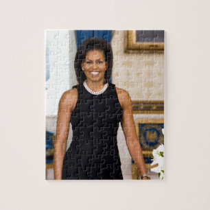 Officieel portret van First Lady Michelle Obama Legpuzzel