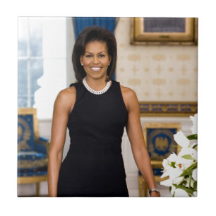 Officieel portret van First Lady Michelle Obama Tegeltje