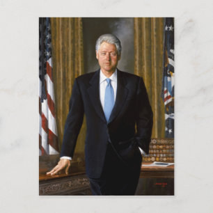 Officieel presidentieel portret Bill Clinton Briefkaart
