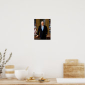 Officieel presidentieel portret Bill Clinton Poster (Keuken)
