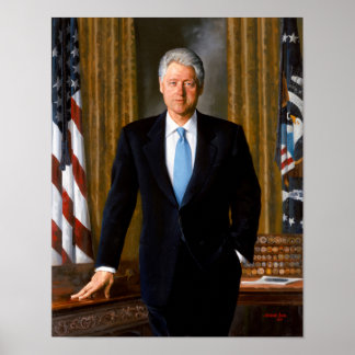 Officieel presidentieel portret Bill Clinton Poster