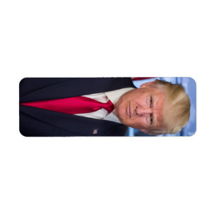 Officieel presidentieel portret van Donald Trump Etiket