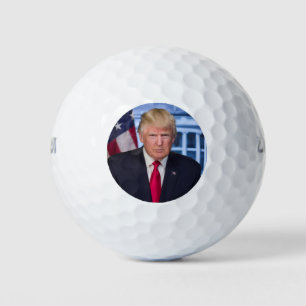 Officieel presidentieel portret van Donald Trump Golfballen
