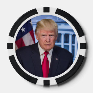 Officieel presidentieel portret van Donald Trump Poker Chips