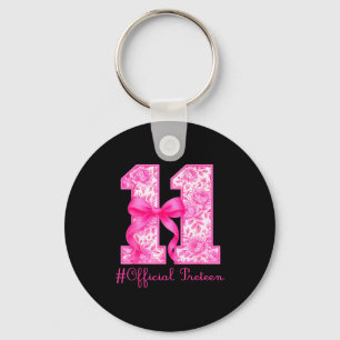 Officieel pretiener 11e verjaardag meisje roze Coq Sleutelhanger