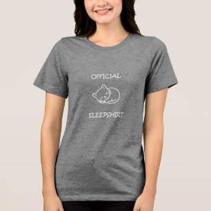 Officieel slaapshirt - Cute slapende kat Tri-Blend Shirt