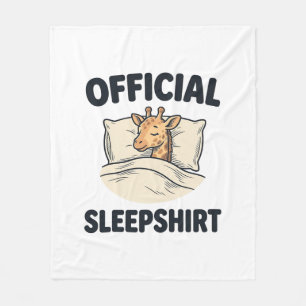 Officieel Slaapshirt Giraffe Grappig Slaap Shirt D Fleece Deken