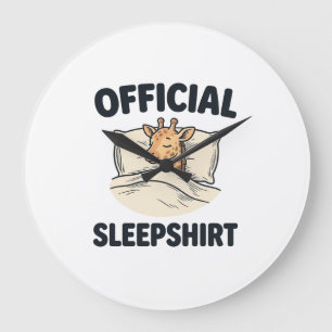 Officieel Slaapshirt Giraffe Grappig Slaap Shirt D Grote Klok