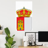 Officieel symbool van de coatingwapens van Castill Poster (Thuiskantoor)