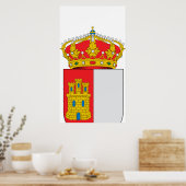 Officieel symbool van de coatingwapens van Castill Poster (Keuken)