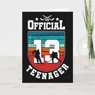 Officieel tiener 13e verjaardag 13 jaar jongen hoc kaart