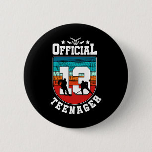 Officieel tiener 13e verjaardag 13 jaar jongen hoc ronde button 5,7 cm