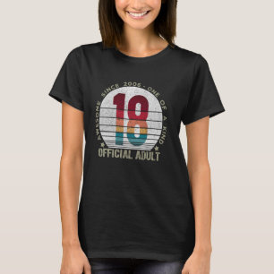 Officieel volwassene 18e verjaardag 18 jaar oud ca t-shirt