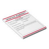 Officieel waarschuwend Notitieblok (Schuin)