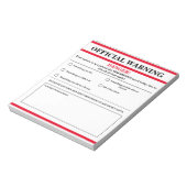 Officieel waarschuwend Notitieblok (Gedraaid)
