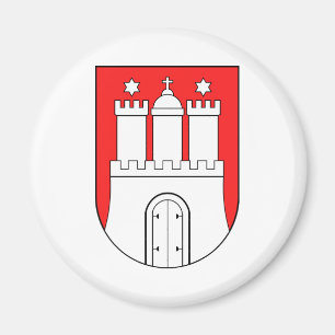 Officieel wapen: symbool Hamburg Duitsland Magneet