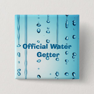 Officieel watervanger vierkante button 5,1 cm