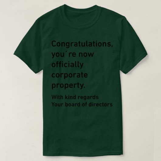 officieel zakelijk bezit t-shirt (Design voorkant)