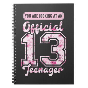 Officiële 13 tiener 13e verjaardag 13 jaar oud notitieboek
