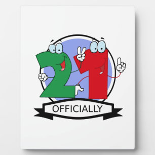 Officiële 21e verjaardag banner fotoplaat