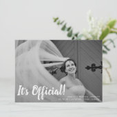 Officiële 2 aankondiging van het fotohuwelijk (Staand voorkant)