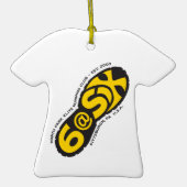 Officiële 6@6 kerstversiering keramisch ornament (Voorkant)