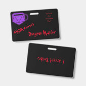 Officiële AMDM Dungeon Master Badge (Voor- en achterkant)