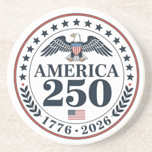 Officiële Amerikaanse 250e Verjaardag Commemorativ Zandsteen Onderzetter