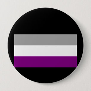 OFFICIËLE ASEKSUELE PRIDE VLAG RONDE BUTTON 4,0 CM