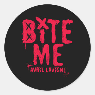 Officiële Avril Lavigne Red Bite Me Ronde Sticker