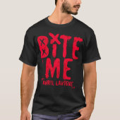 Officiële Avril Lavigne Red Bite Me T-shirt (Voorkant)