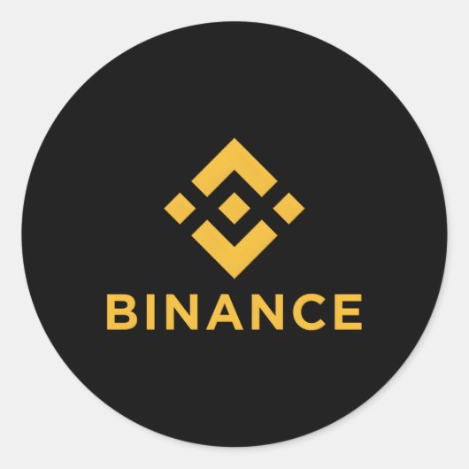 Officiële Binance BNB Cryptocurrency Exchange Ronde Sticker (Voorkant)
