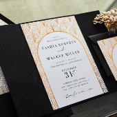 Officiële Black Stropdas Gold Art Deco huwelijksui Kaart