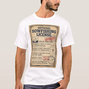 Officiële boogvissersvergunning Funny Fishing Shir T-shirt
