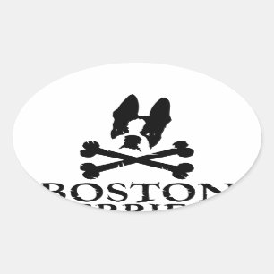 Officiële Boston Terriers Rock Merch Ovale Sticker