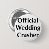 Officiële bruiloft Crasher Ronde Button 5,7 Cm (Voorkant /achterkant)
