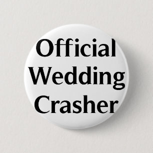 Officiële bruiloft Crasher Ronde Button 5,7 Cm