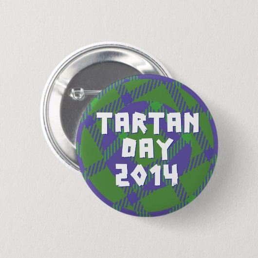 Officiële Button 2014 Tartan Dag (Voorkant /achterkant)